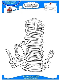 Çocuklar İçin Pankek Boyama Sayfaları 